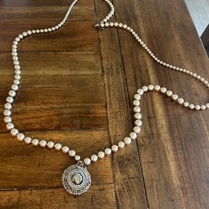Miriam Haskell rare vintage pearl necklace signed.